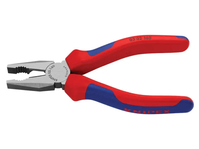 Knipex 03 02 Combination Pliers 160mm Multi-Component Grip Soft Handles