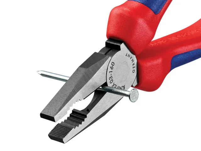 Knipex 03 02 Combination Pliers 160mm Multi-Component Grip Soft Handles