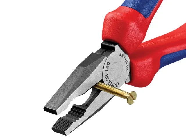 Knipex 03 02 Combination Pliers 160mm Multi-Component Grip Soft Handles