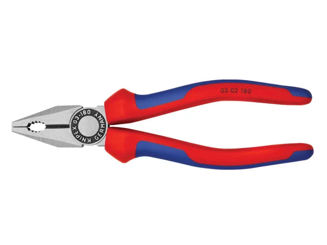 Knipex 03 02 Combination Pliers 180mm Multi-Component Grip Soft Handles