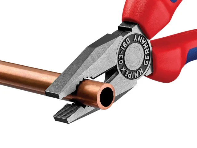 Knipex 03 02 Combination Pliers 180mm Multi-Component Grip Soft Handles