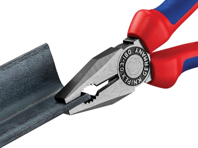 Knipex 03 02 Combination Pliers 180mm Multi-Component Grip Soft Handles