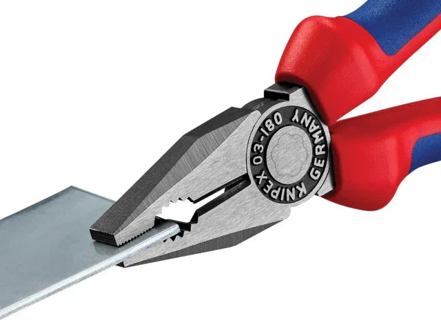 Knipex 03 02 Combination Pliers 180mm Multi-Component Grip Soft Handles