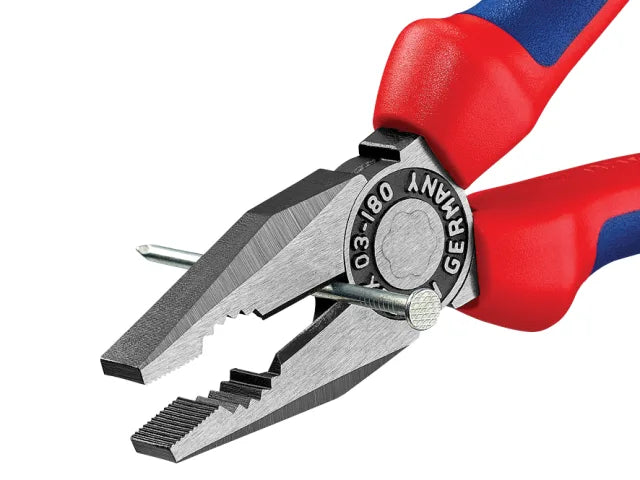 Knipex 03 02 Combination Pliers 180mm Multi-Component Grip Soft Handles