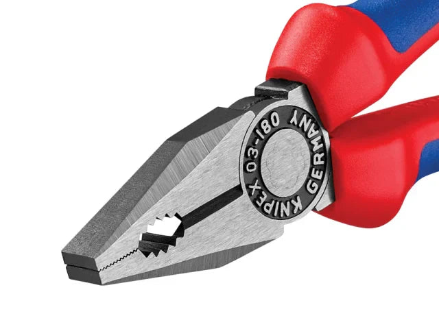 Knipex 03 02 Combination Pliers 180mm Multi-Component Grip Soft Handles
