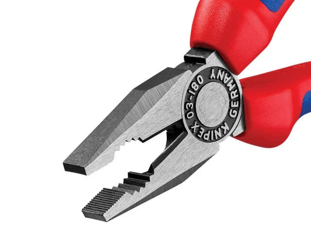 Knipex 03 02 Combination Pliers 180mm Multi-Component Grip Soft Handles