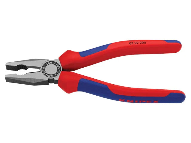 Knipex 200mm Combination Pliers Multi-Component Grip Soft Handle Tool Steel