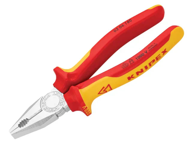 Knipex VDE Combination Pliers 180mm Insulated 1000V Cutting Capacity 12mm