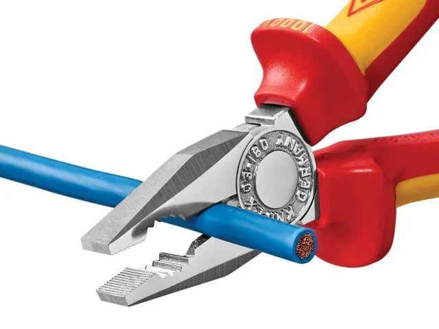 Knipex VDE Combination Pliers 180mm Insulated 1000V Cutting Capacity 12mm