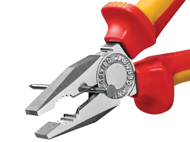 Knipex VDE Combination Pliers 180mm Insulated 1000V Cutting Capacity 12mm