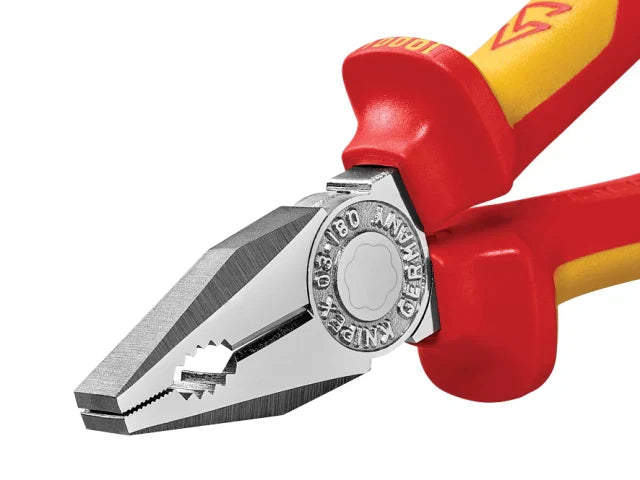 Knipex VDE Combination Pliers 180mm Insulated 1000V Cutting Capacity 12mm