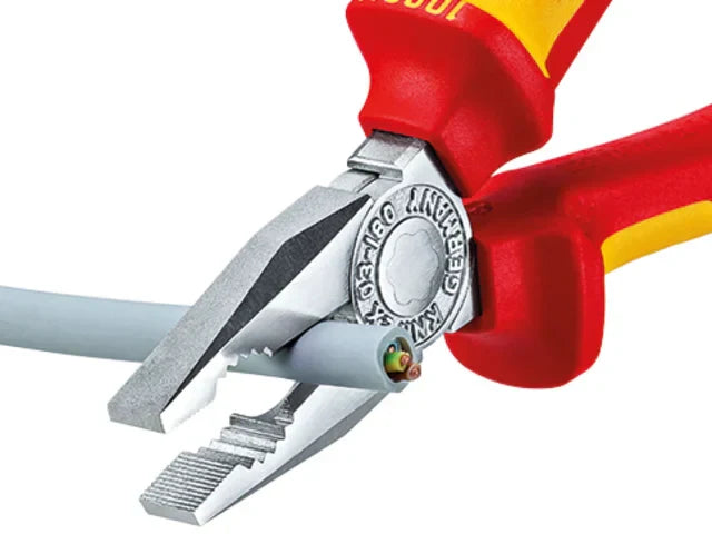 Knipex VDE Combination Pliers 180mm Insulated 1000V Cutting Capacity 12mm