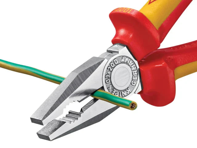 Knipex VDE Combination Pliers 200mm Insulated 1000V Cutting Capacity 3.8mm