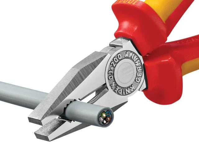 Knipex VDE Combination Pliers 200mm Insulated 1000V Cutting Capacity 3.8mm