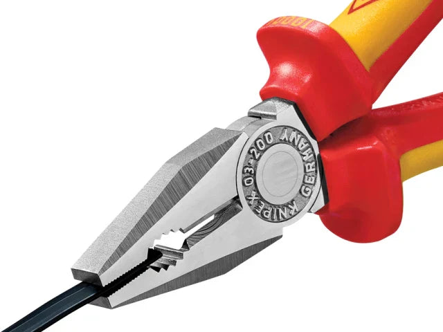 Knipex VDE Combination Pliers 200mm Insulated 1000V Cutting Capacity 3.8mm