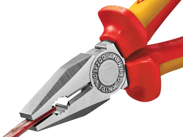Knipex VDE Combination Pliers 200mm Insulated 1000V Cutting Capacity 3.8mm