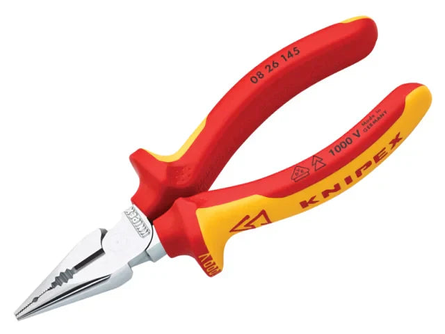 Knipex VDE High Leverage Needle Nose Pliers 145mm Slim Head Anti-Twist