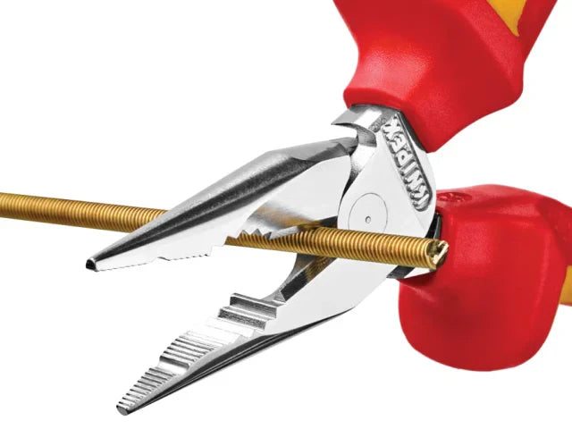 Knipex VDE High Leverage Needle Nose Pliers 145mm Slim Head Anti-Twist