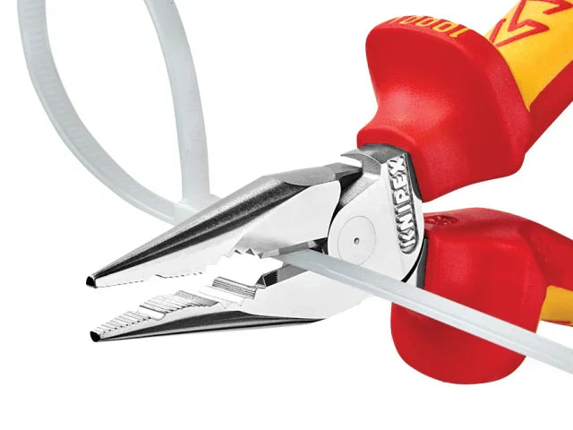 Knipex VDE High Leverage Needle Nose Pliers 145mm Slim Head Anti-Twist