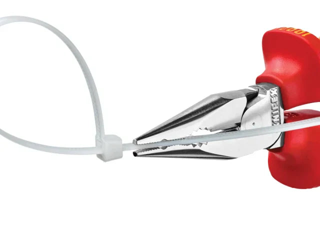 Knipex VDE High Leverage Needle Nose Pliers 145mm Slim Head Anti-Twist