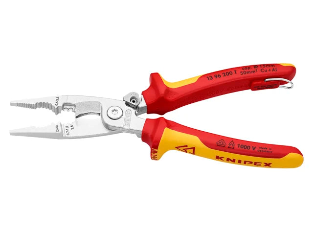 Knipex 200mm Installation Pliers with Tether Point for Secure Handling