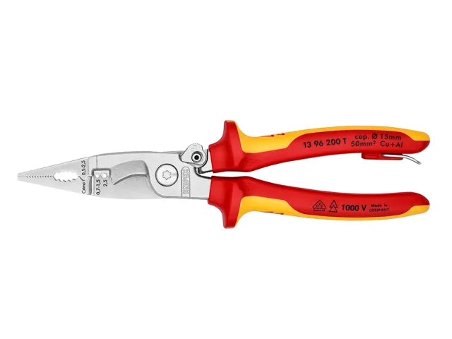 Knipex 200mm Installation Pliers with Tether Point for Secure Handling