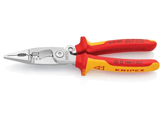 Knipex VDE Multifunctional Installation Pliers 200mm 6 Functions 1000V Safe