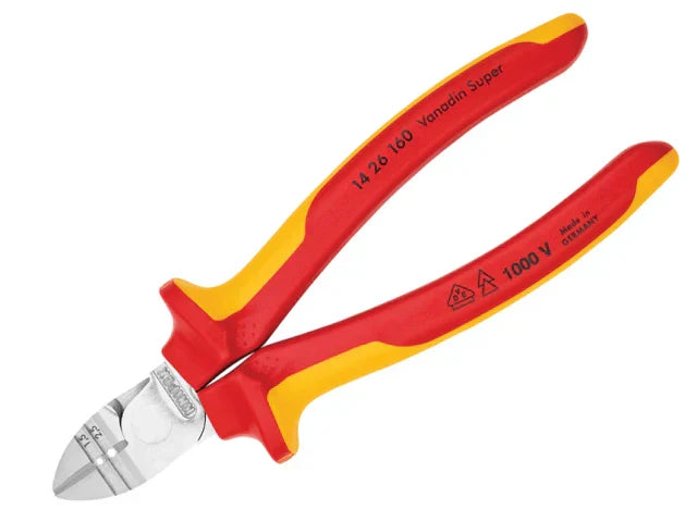 Knipex VDE Diagonal Insulation Stripper Side Cutter 160mm 10,000V Safe Grips
