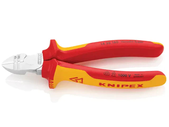 Knipex VDE Diagonal Insulation Stripper Side Cutter 160mm 10,000V Safe Grips
