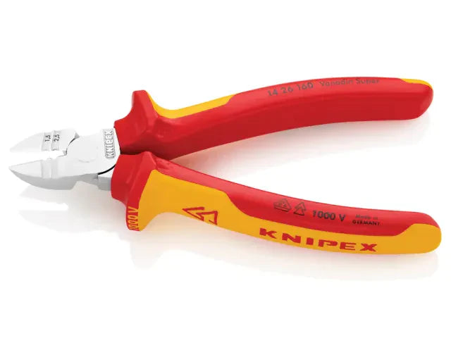Knipex VDE Diagonal Insulation Stripper Side Cutter 160mm 10,000V Safe Grips