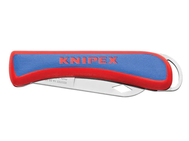 Knipex Electrician's Folding Knife Stainless Steel Blade Ergonomic Handle 80mm