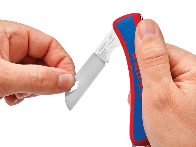 Knipex Electrician's Folding Knife Stainless Steel Blade Ergonomic Handle 80mm