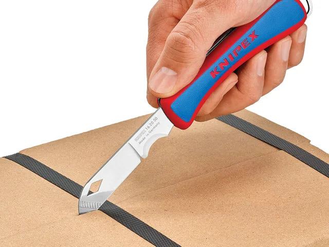 Knipex Electrician's Folding Knife Stainless Steel Blade Ergonomic Handle 80mm