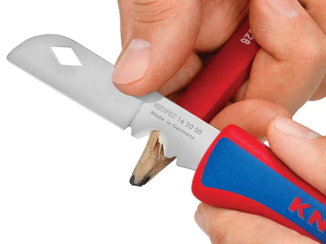 Knipex Electrician's Folding Knife Stainless Steel Blade Ergonomic Handle 80mm