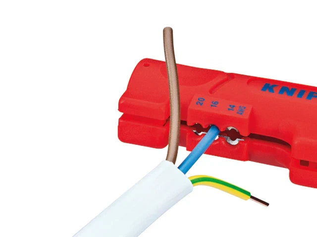 Knipex Stripping Tool for Flat and Round Cables 0.8-2.5mmÂ² Compact Design