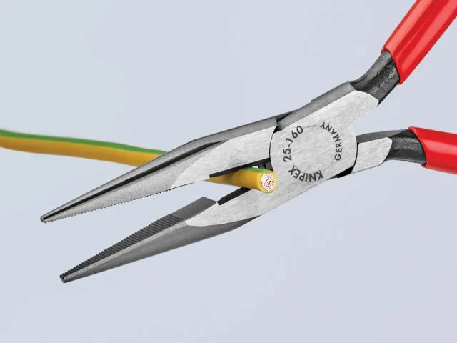 Knipex Snipe Nose Side Cutting Pliers 160mm PVC Grip 25 Series Radio Pliers
