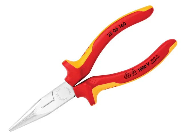 Knipex VDE Snipe Nose Side Cutting Pliers 160mm Multi-Component Grips