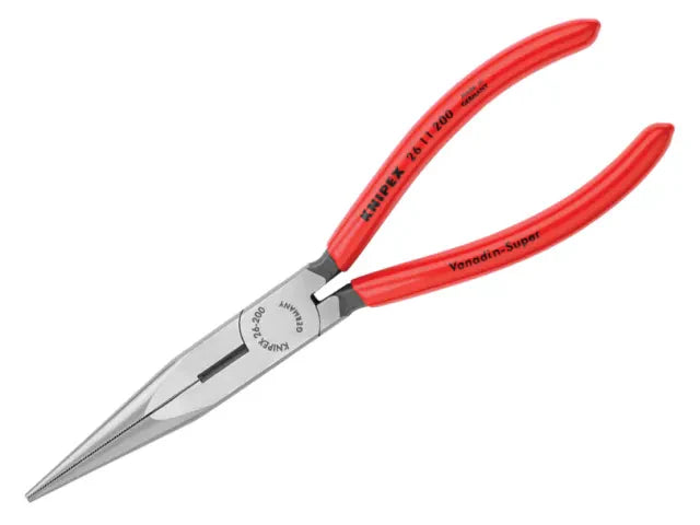 Knipex 200mm Long Snipe Nose Side Cutting Pliers with PVC Grips 26 Series