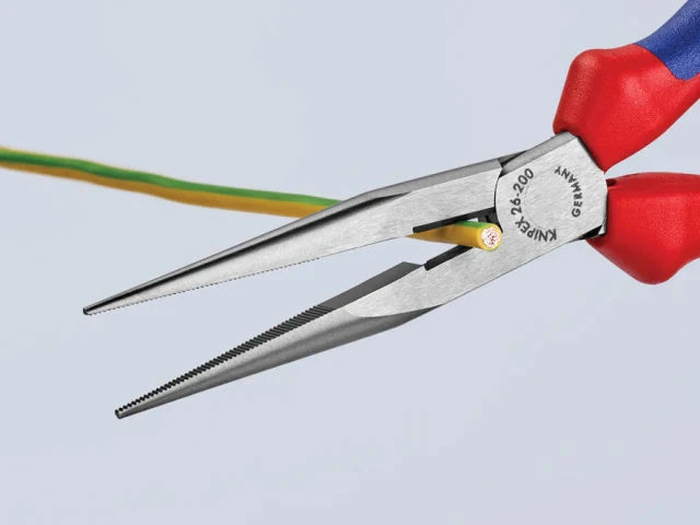 Knipex Snipe Nose Side Cutting Pliers 200mm Multi-Component Grip 26 Series
