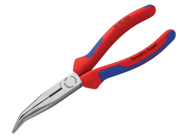Knipex 26 21 200 Bent Snipe Nose Side Cutting Pliers 200mm Multi-Component Grip