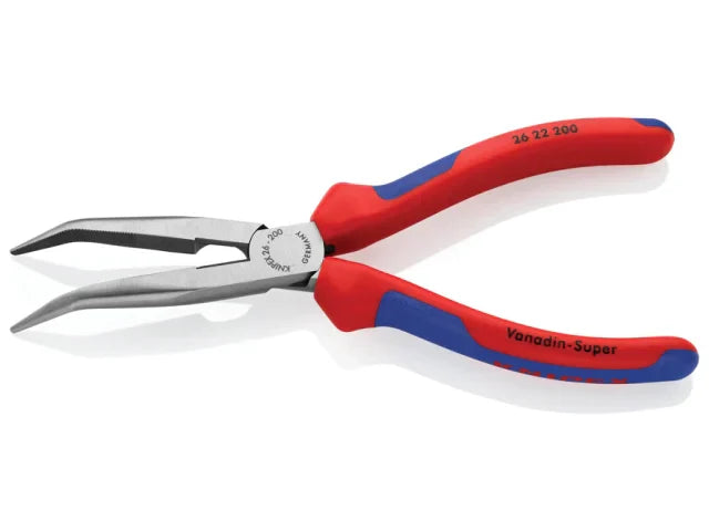 Knipex 26 21 200 Bent Snipe Nose Side Cutting Pliers 200mm Multi-Component Grip