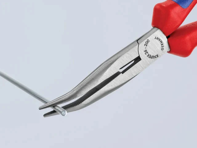 Knipex 26 21 200 Bent Snipe Nose Side Cutting Pliers 200mm Multi-Component Grip