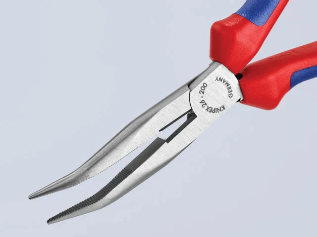 Knipex 26 21 200 Bent Snipe Nose Side Cutting Pliers 200mm Multi-Component Grip