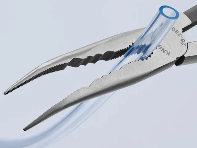 Knipex Long Reach Bent Needle Nose Pliers 280mm for Automotive & Mechanical Use