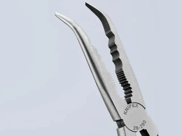 Knipex Long Reach Bent Needle Nose Pliers 280mm for Automotive & Mechanical Use
