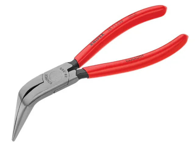 Knipex 200mm Bent Nose Pliers Forged Steel 70Â° Angled Head Non-Slip Handles