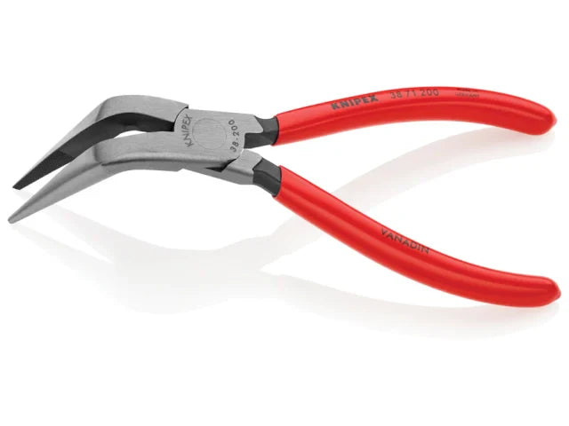 Knipex 200mm Bent Nose Pliers Forged Steel 70Â° Angled Head Non-Slip Handles