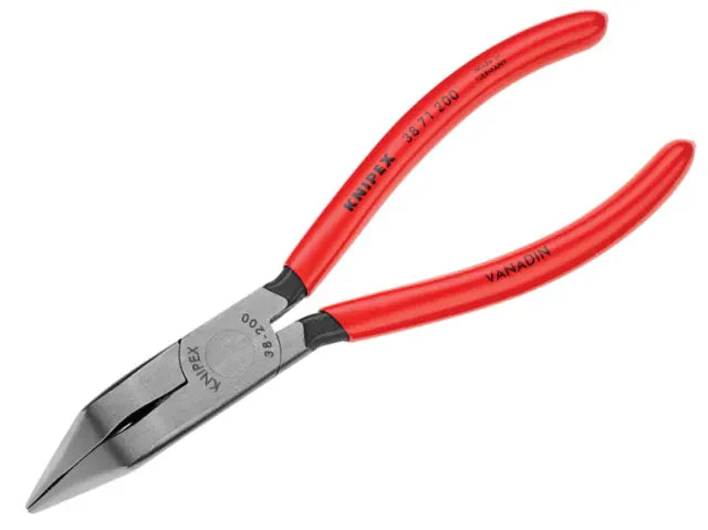 Knipex 200mm Bent Nose Pliers Forged Steel 70Â° Angled Head Non-Slip Handles