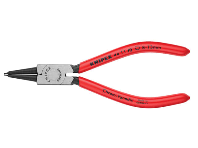 Knipex 44 11 Internal Circlip Pliers 8-13mm Straight PVC Handles 140mm