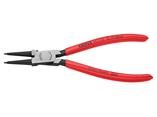 Knipex 44 11 Internal Circlip Pliers 19-60mm Straight PVC Handles 180mm